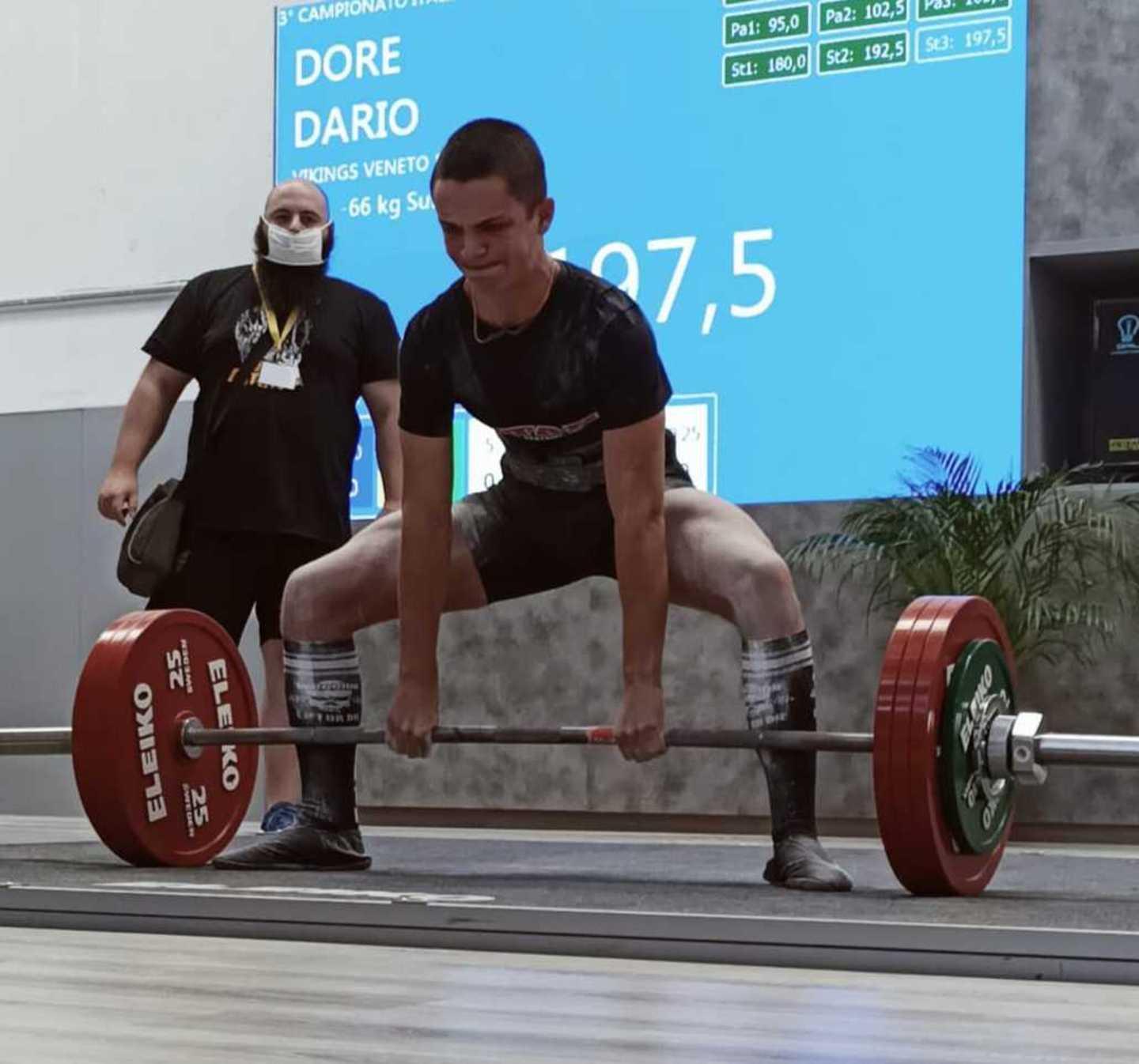 Squat, panca e super stacco Dario Dore argento ai tricolori 