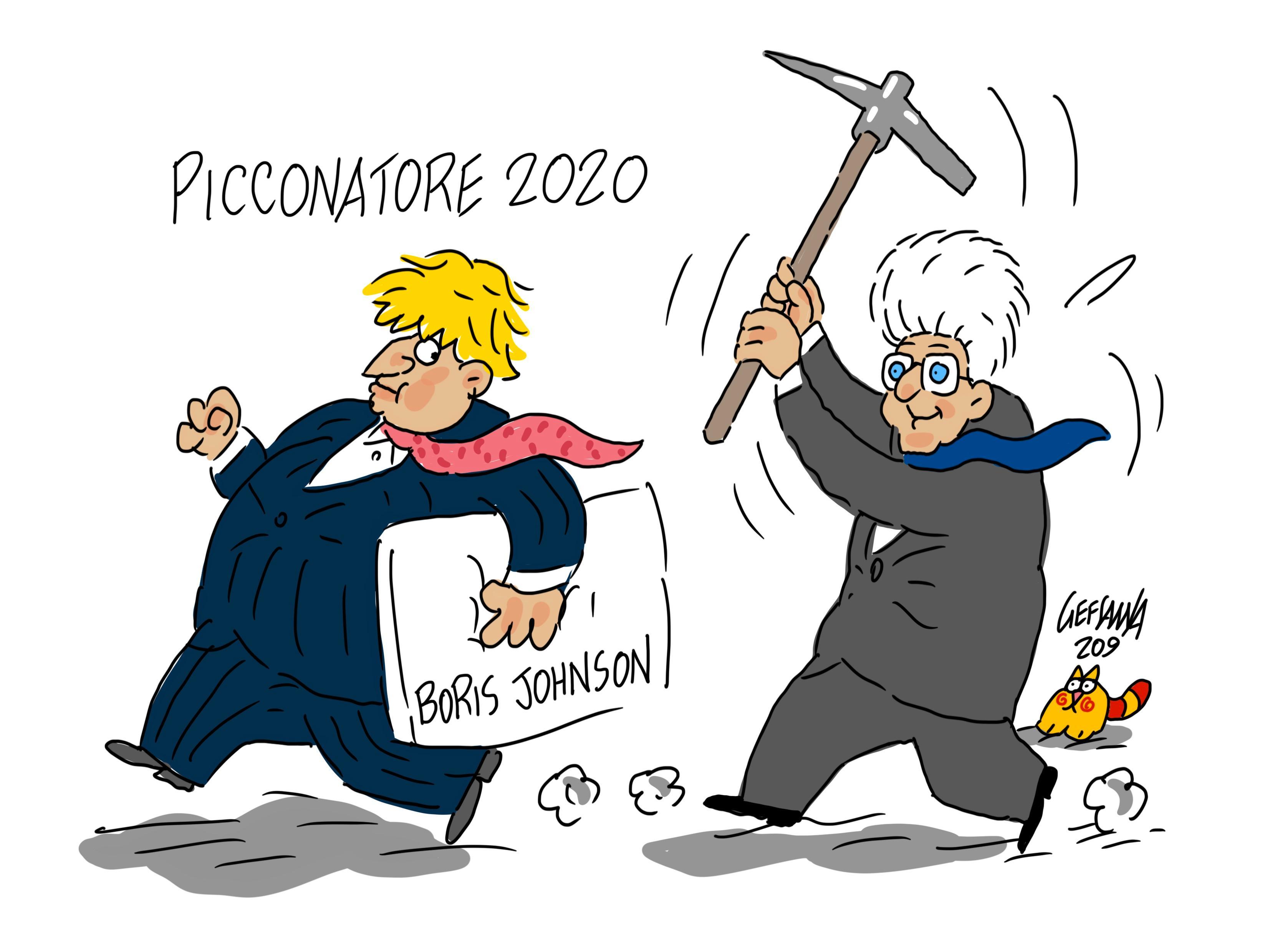 La vignetta di Gef - La stoccata di Mattarella a Boris Johnson 