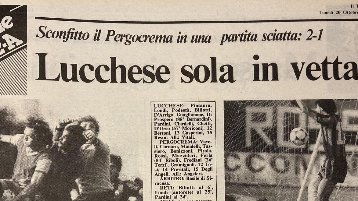 Quarant’anni fa i rossoneri battendo l’ex Pergocrema balzarono al comando