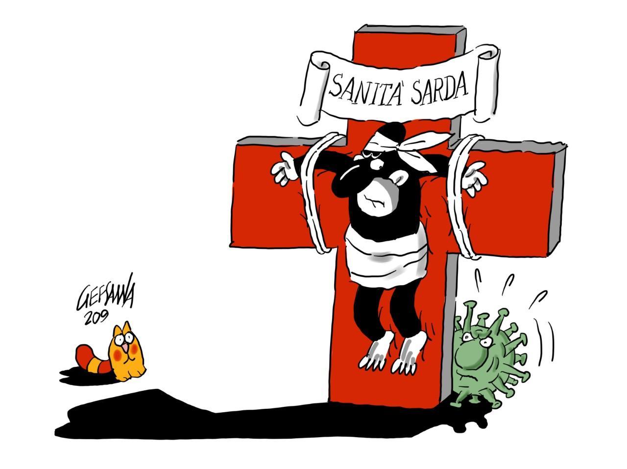 La vignetta di Gef: sanità sarda in croce