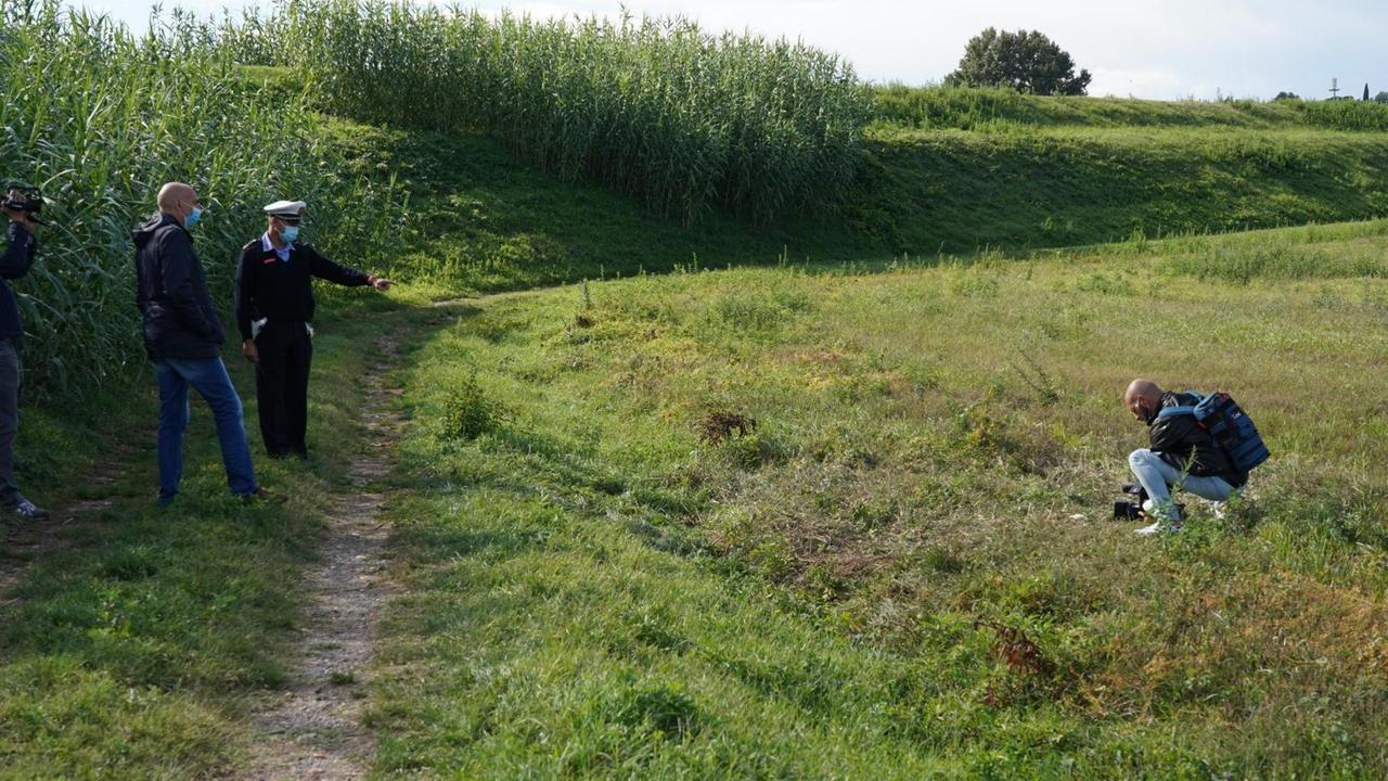 Il punto dove è stato trovato il cadavere