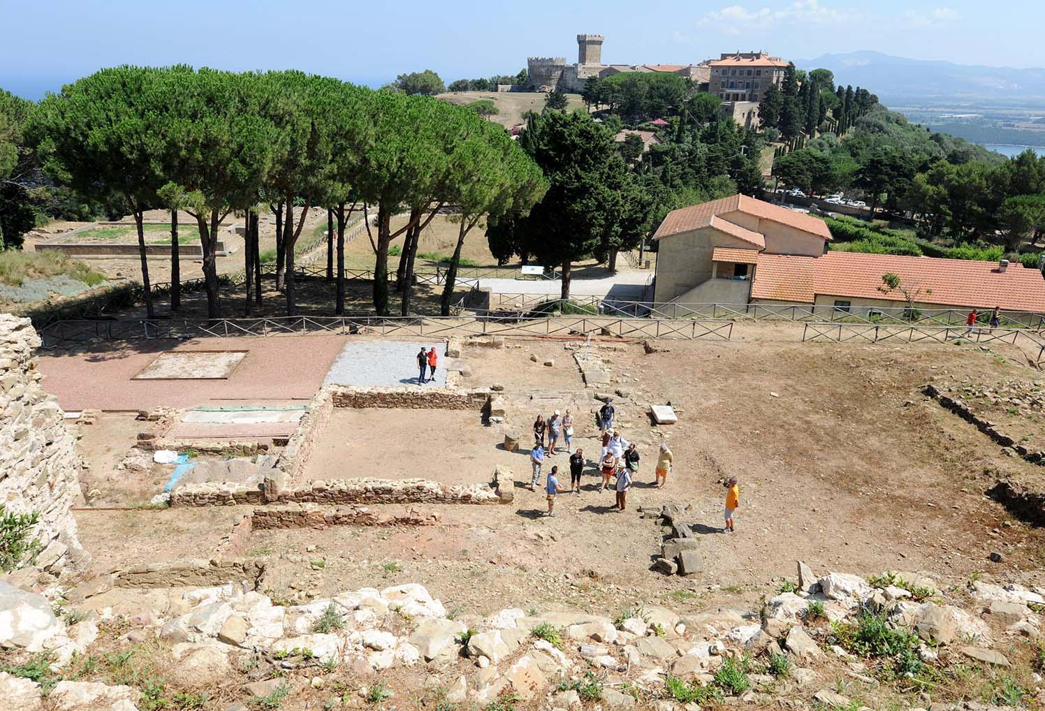 La foresteria all’interno dell’area dell’acropoli, nel parco archeologico di Baratti e Populonia