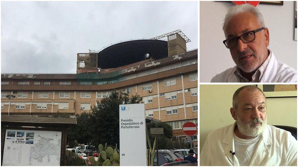 il presidio ospedaliero di Portoferraio, il nuovo direttore medico Luigi Genghi e il direttore uscente dell’ospedale elbano, Bruno Graziano.