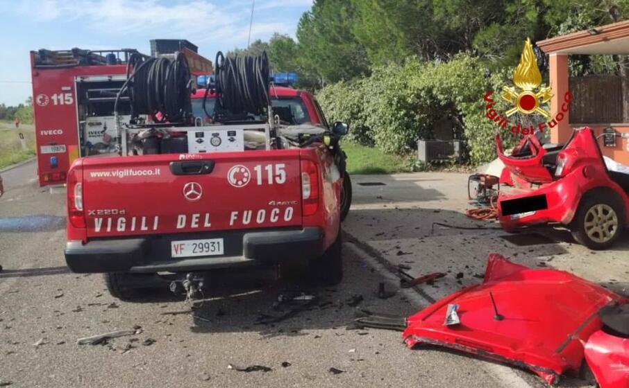 Il luogo dell'incidente (foto Vigili del Fuoco)