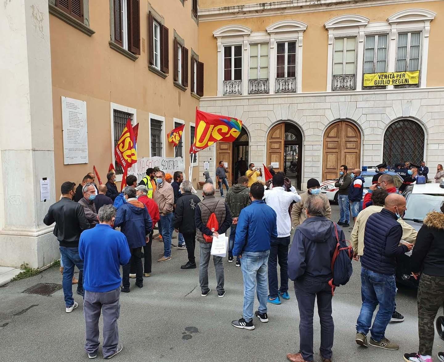 La protesta di Asia-Usb