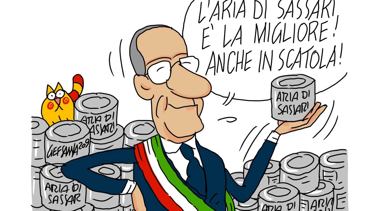 La vignetta di Gef - Sassari è la città meno inquinata d'Italia