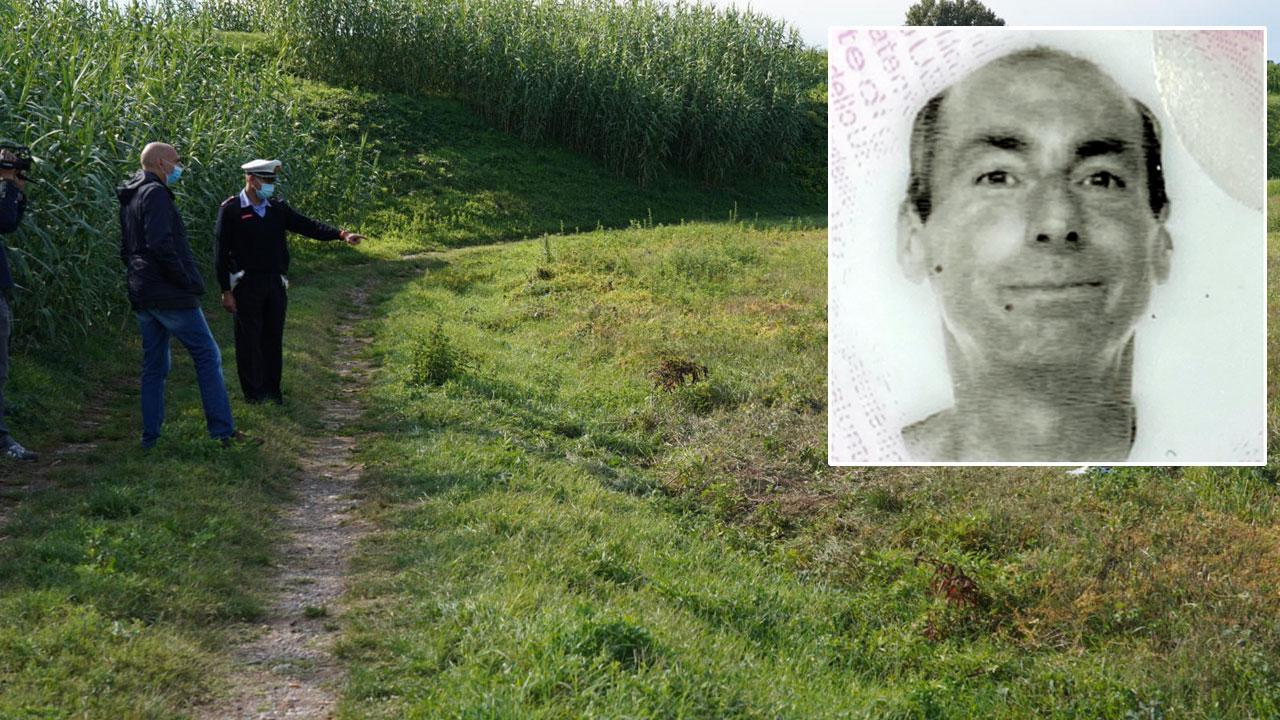 Il luogo del ritrovamento del corpo e a destra la vittima dell’omicidio Roberto Checcucci (foto Franco Silvi)