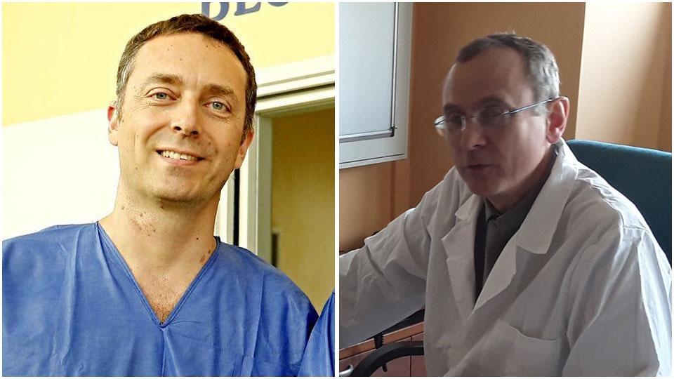 Leonardo Barellini, nuovo primario di Chirurgia Oncologica e Ricostruttiva della Mammella e a destra Stefano Drago che ha rinunciato al posto