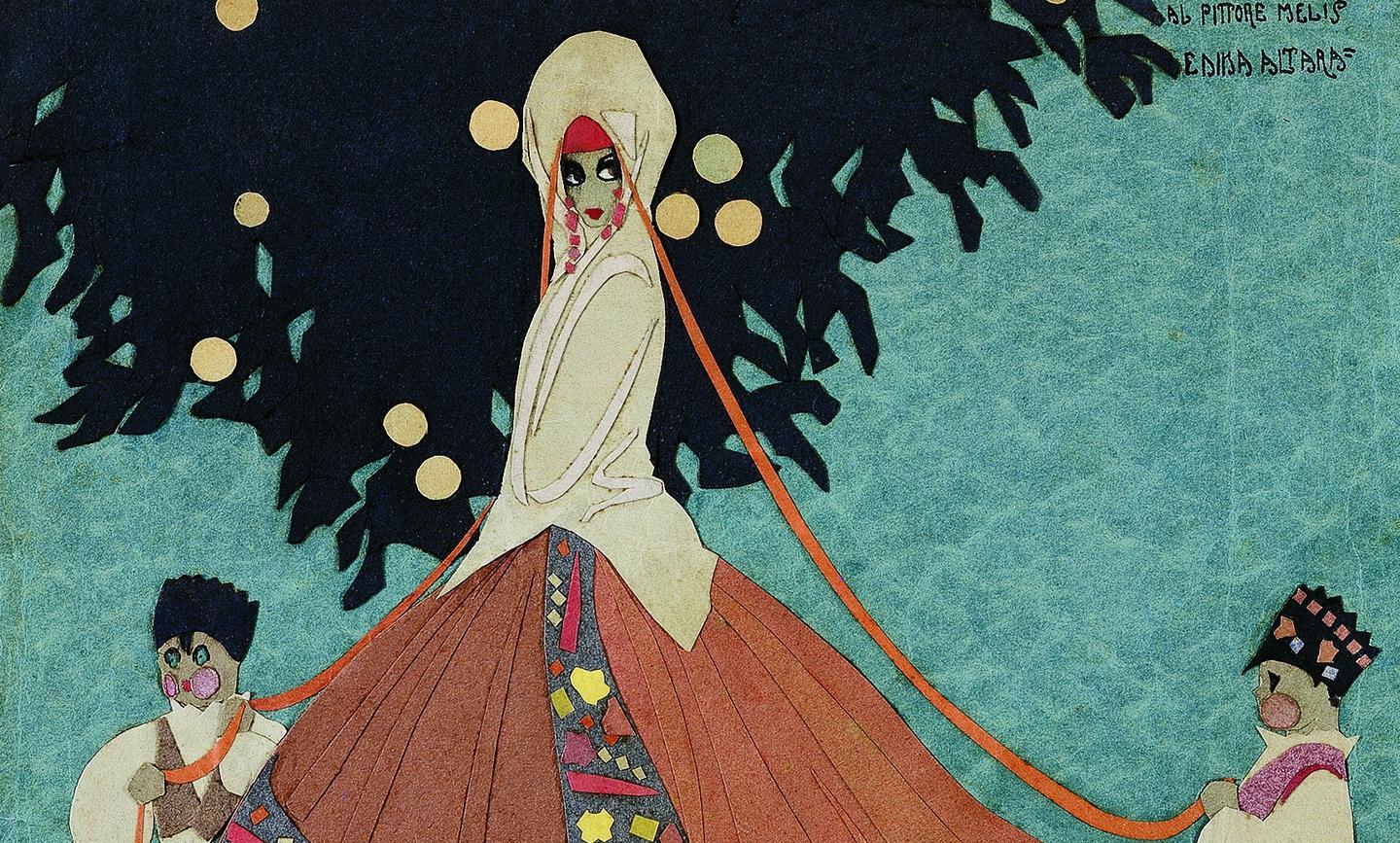 Il collage di Edina Altara intitolato "S'Isposa" (Man, Nuoro)