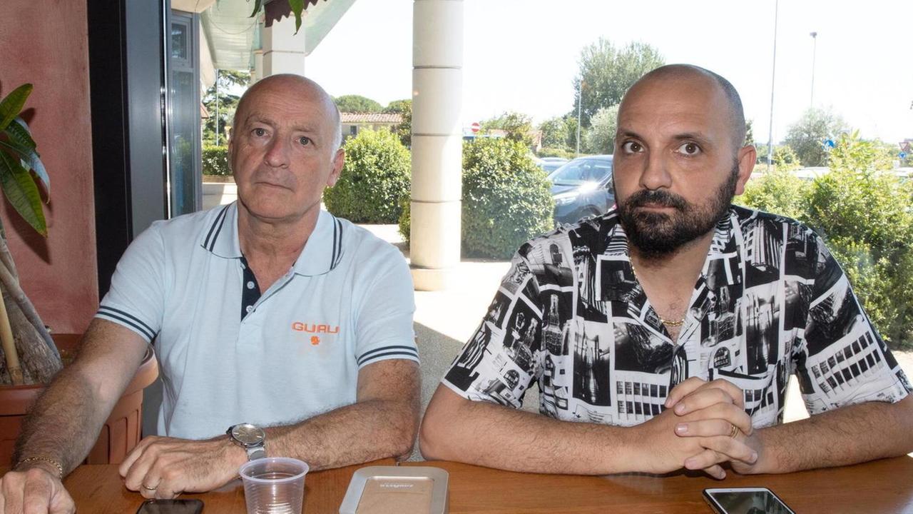 A destra il tecnico Mucedola con accanto il ds Giovannini