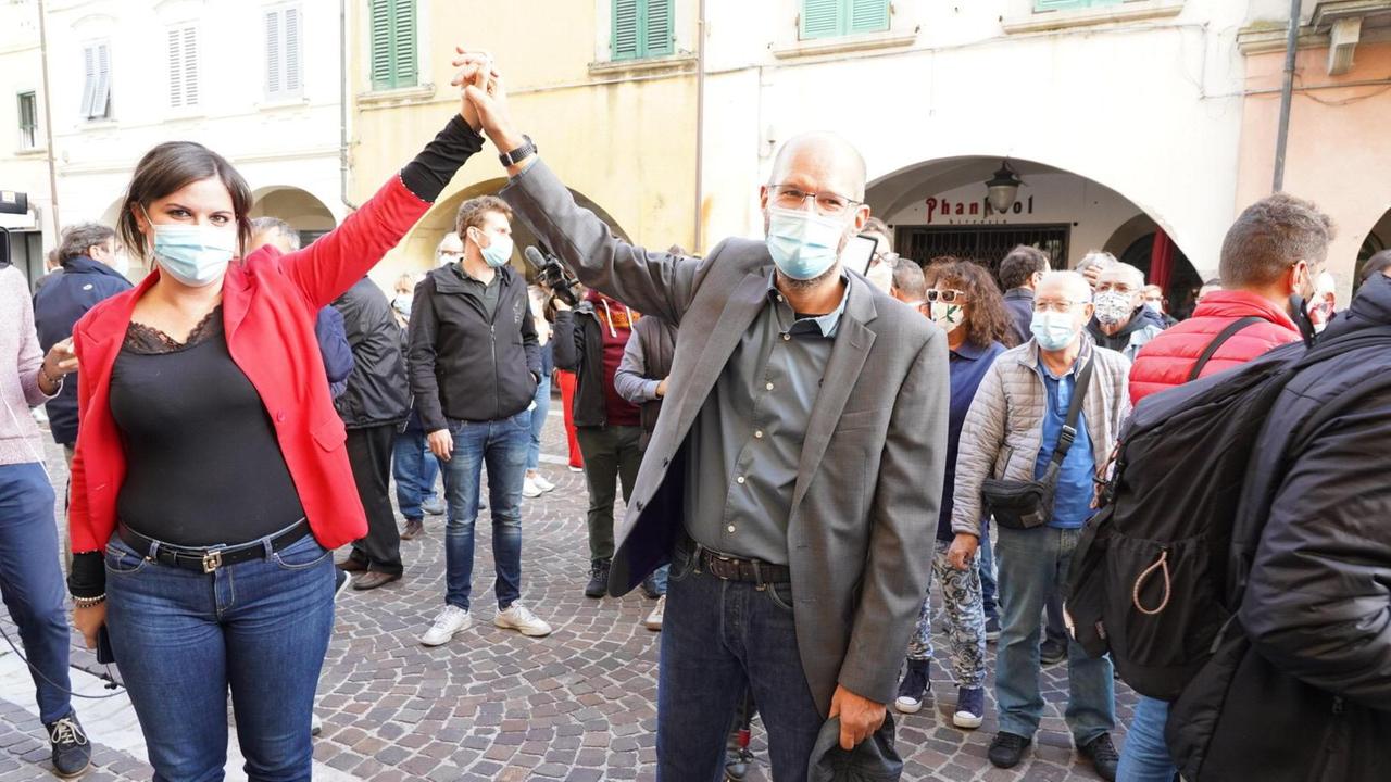 Michelangelo Betti con Alessandra Nardini del Pd