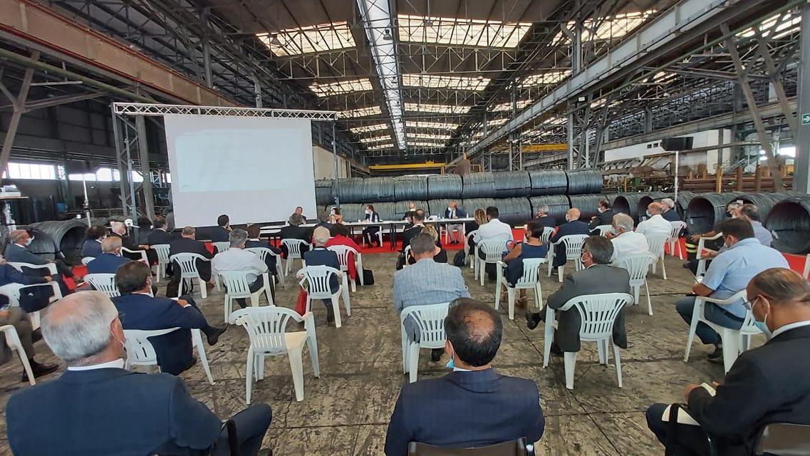 La presentazione delle linee guida del piano industriale Jsw, lo scorso 15 settembre