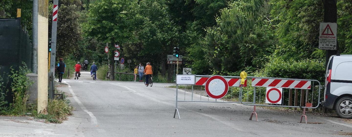 Chiuse le pinete e il viale dei tigli