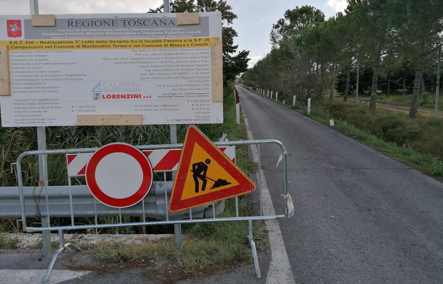 Partito il terzo lotto di lavori per la Variante del Fossetto 