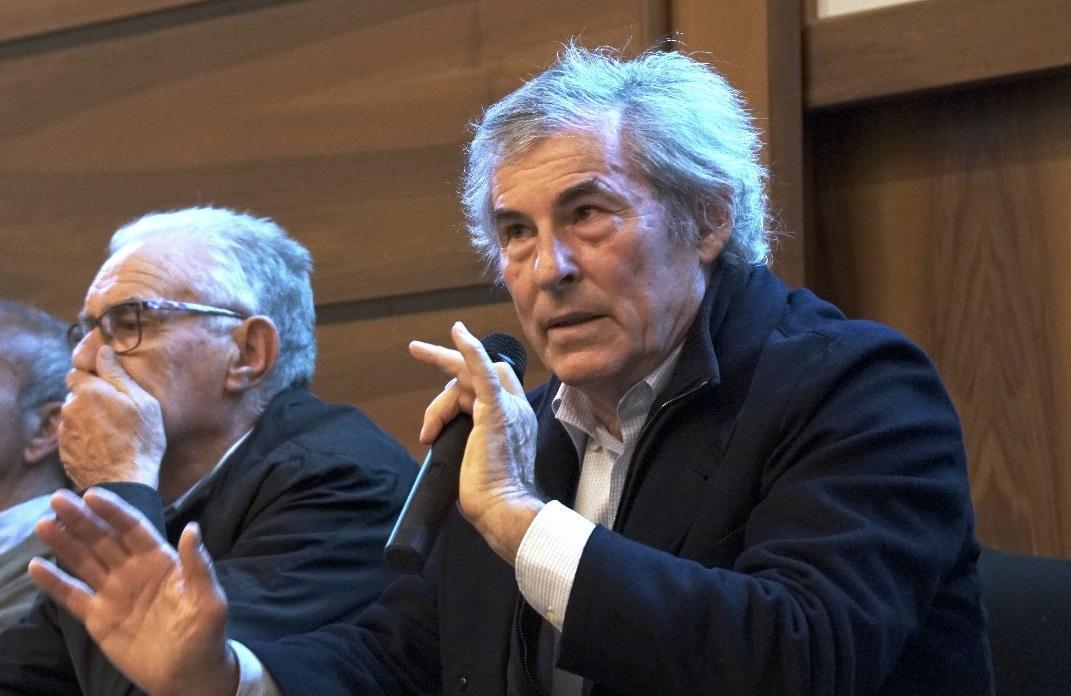 I campioni d'Italia del Cagliari Beppe Tomasini e Ricciotti Greatti, fra i premiati lunedì a Is Molas