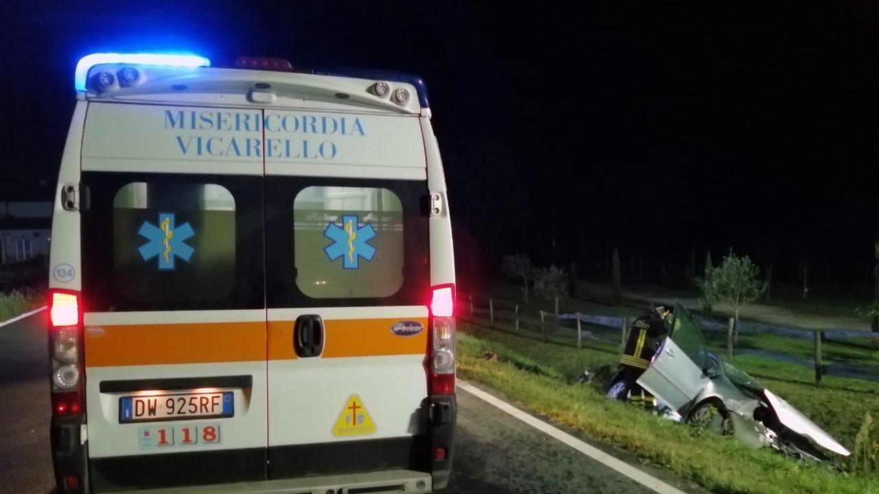 La Misericordia di Vicarello sul luogo dell'incidente