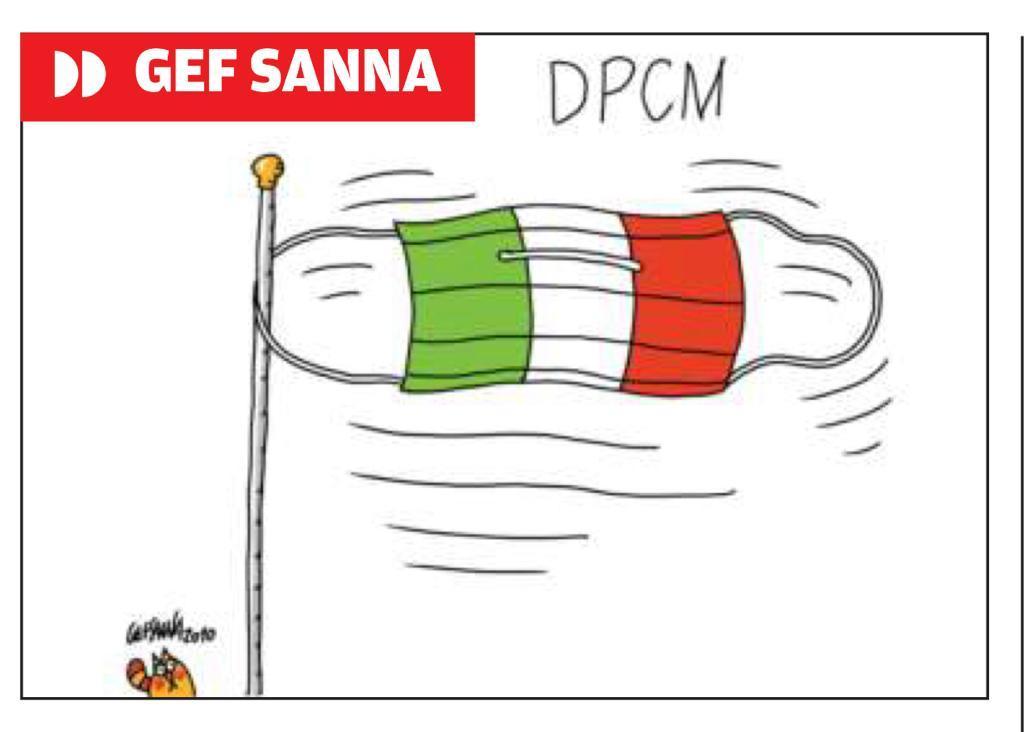 La vignetta di Gef: tutta l'Italia deve indossare la mascherina
