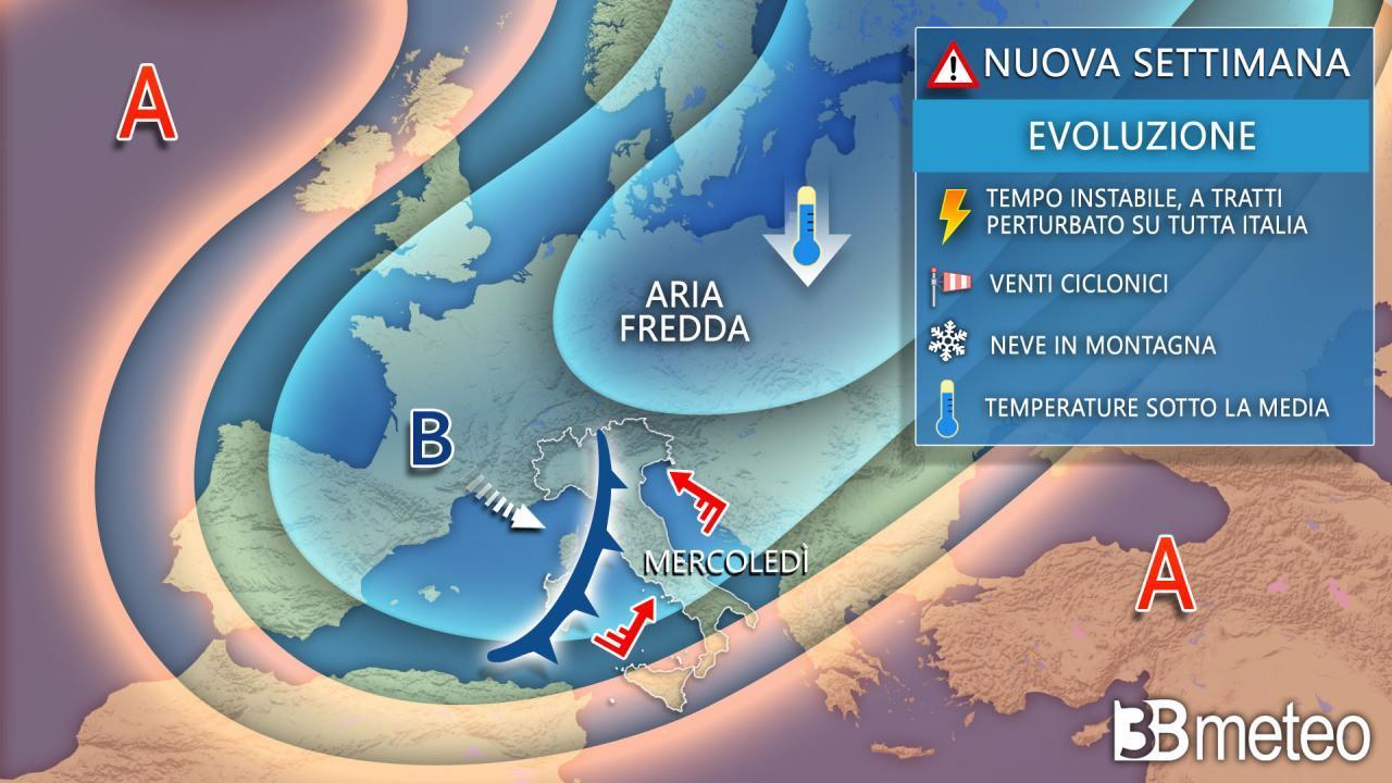 Meteo, il maltempo è solo all'inizio... Una settimana di perturbazioni e freddo