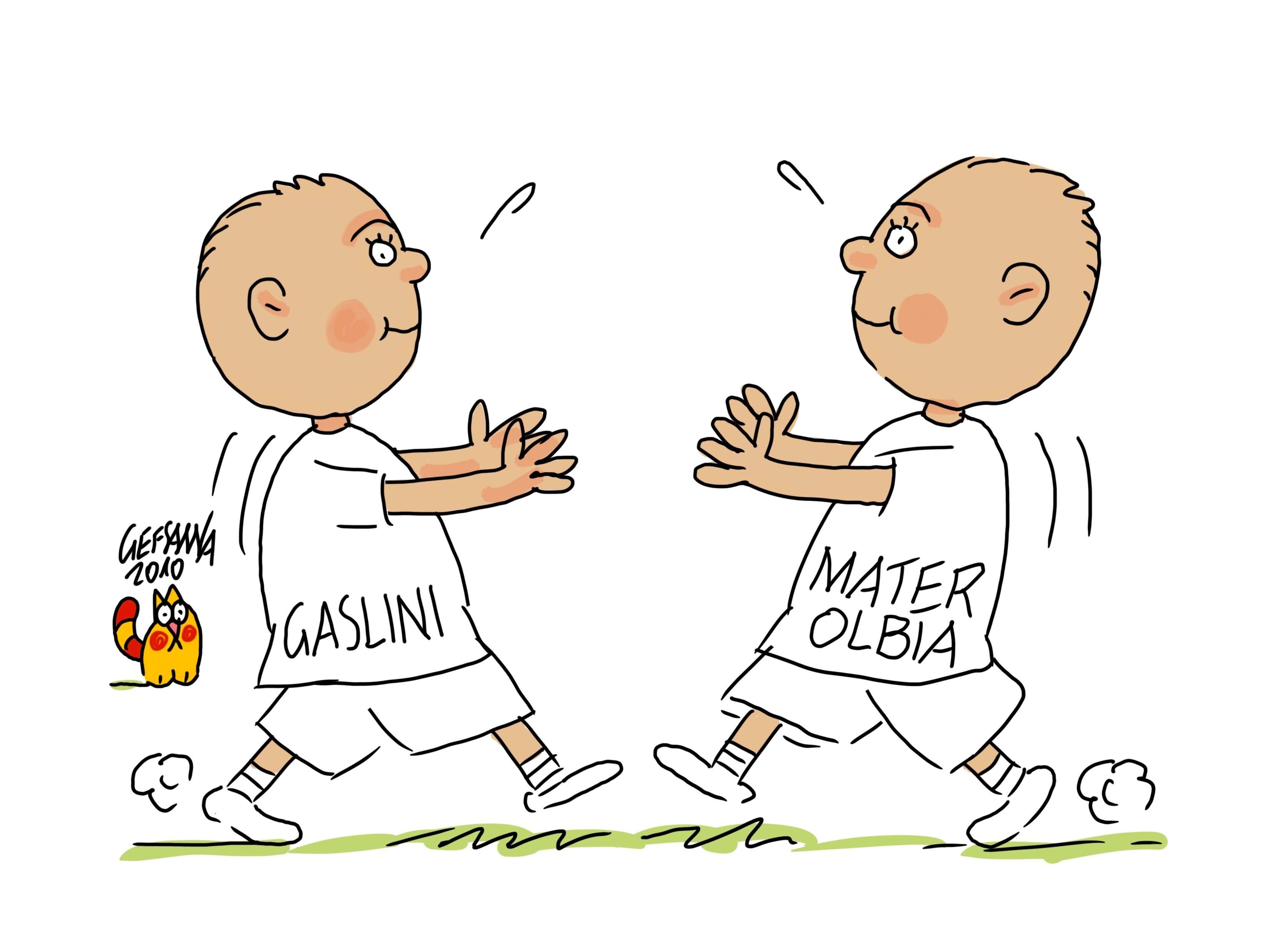 La vignetta di Gef: l'ospedale Gaslini porta i suoi medici al Mater Olbia