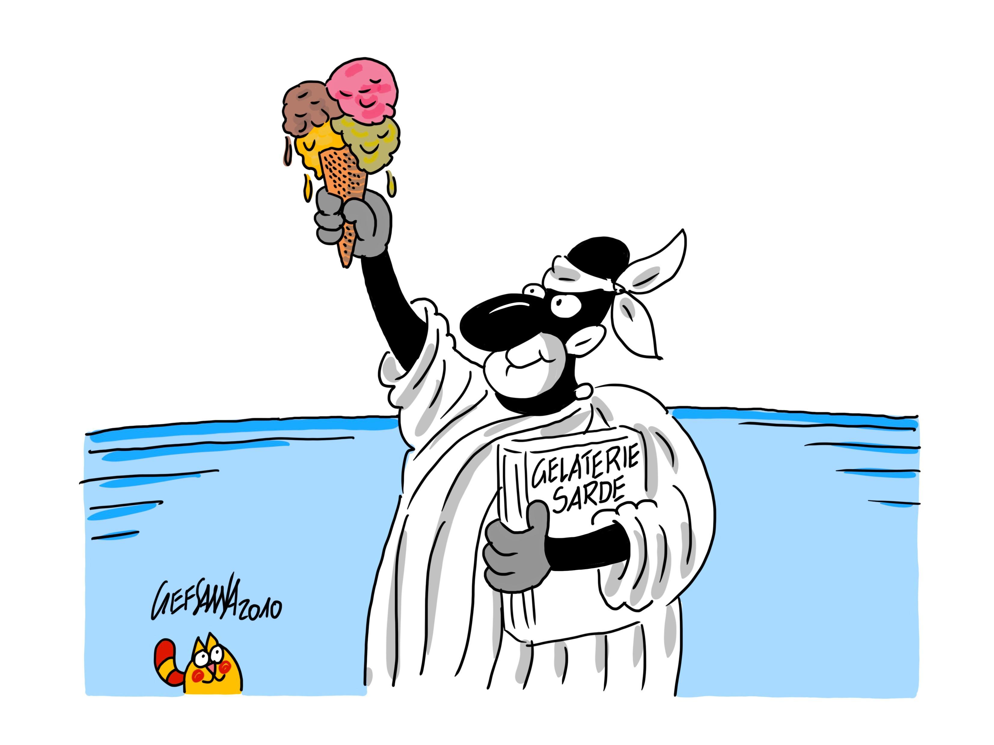 La vignetta di Gef - Gelaterie artigianali, in Sardegna una ogni 4mila abitanti