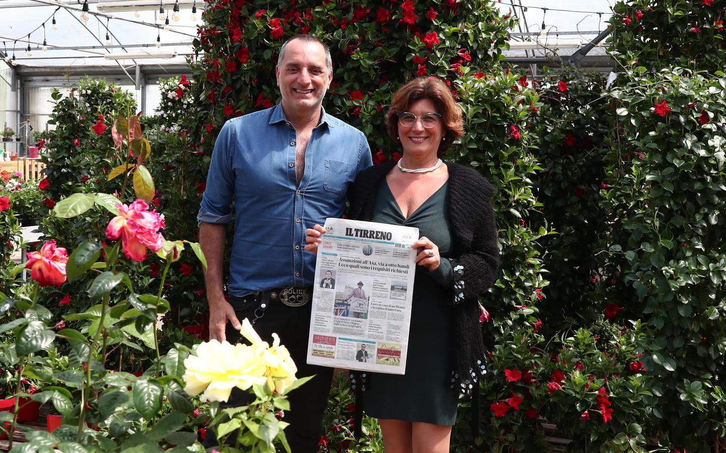 Riccardo e Paola Ghiomelli titolari dell’omonimo Garden distrutto da un maxi incendio lo scorso 29 agosto