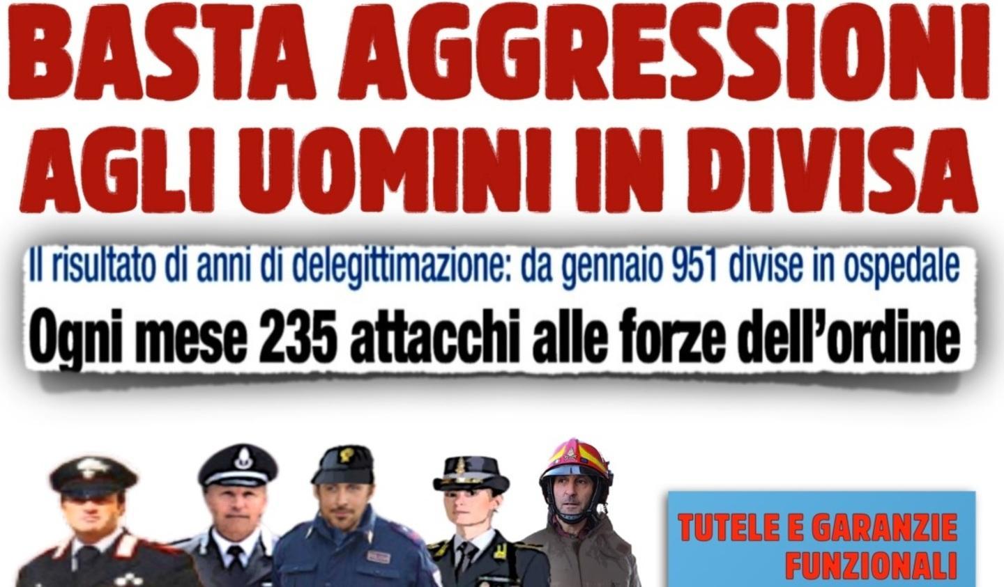 Delegazione del Sap alla manifestazione in piazza del Popolo