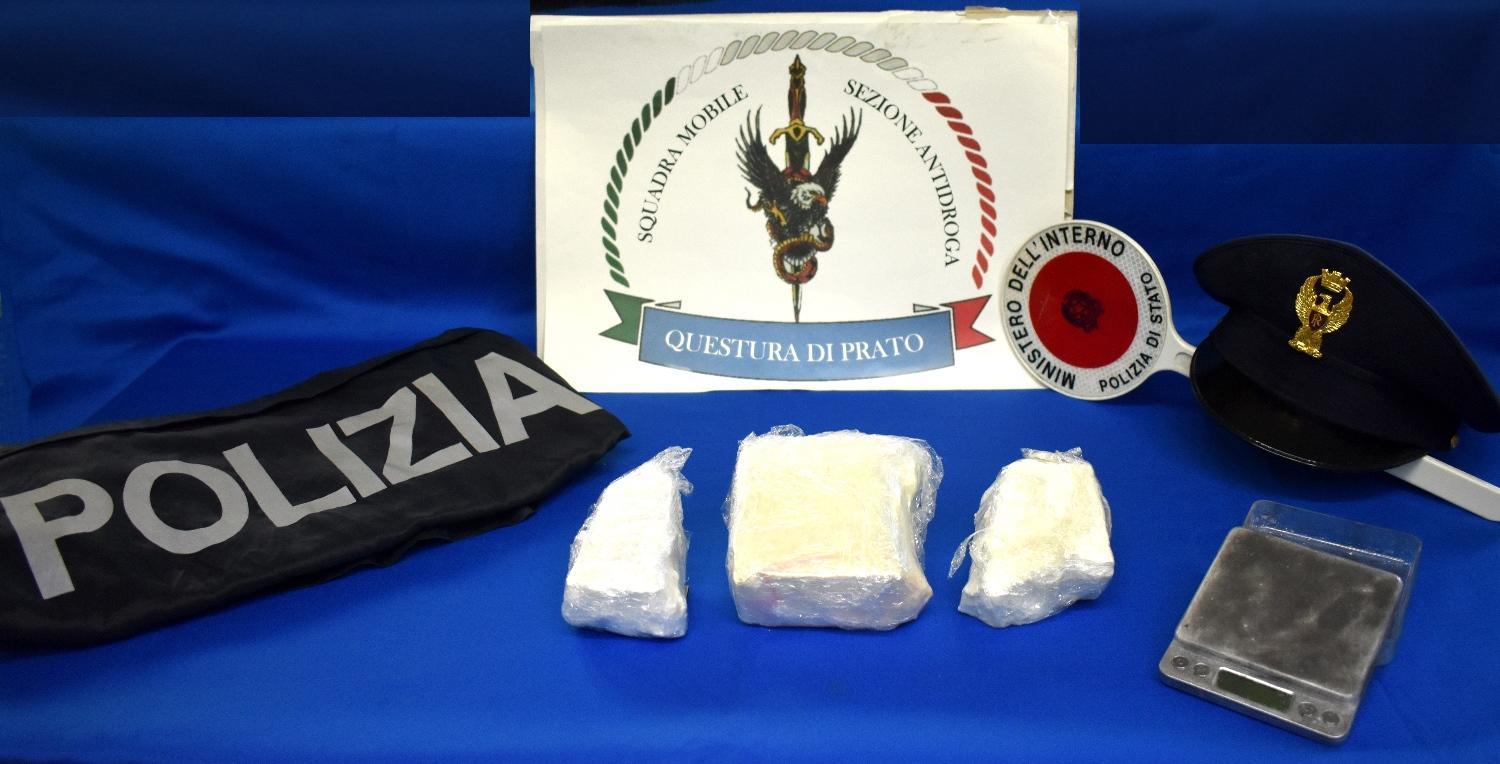 La cocaina sequestrata dalla polizia in un garage al Soccorso