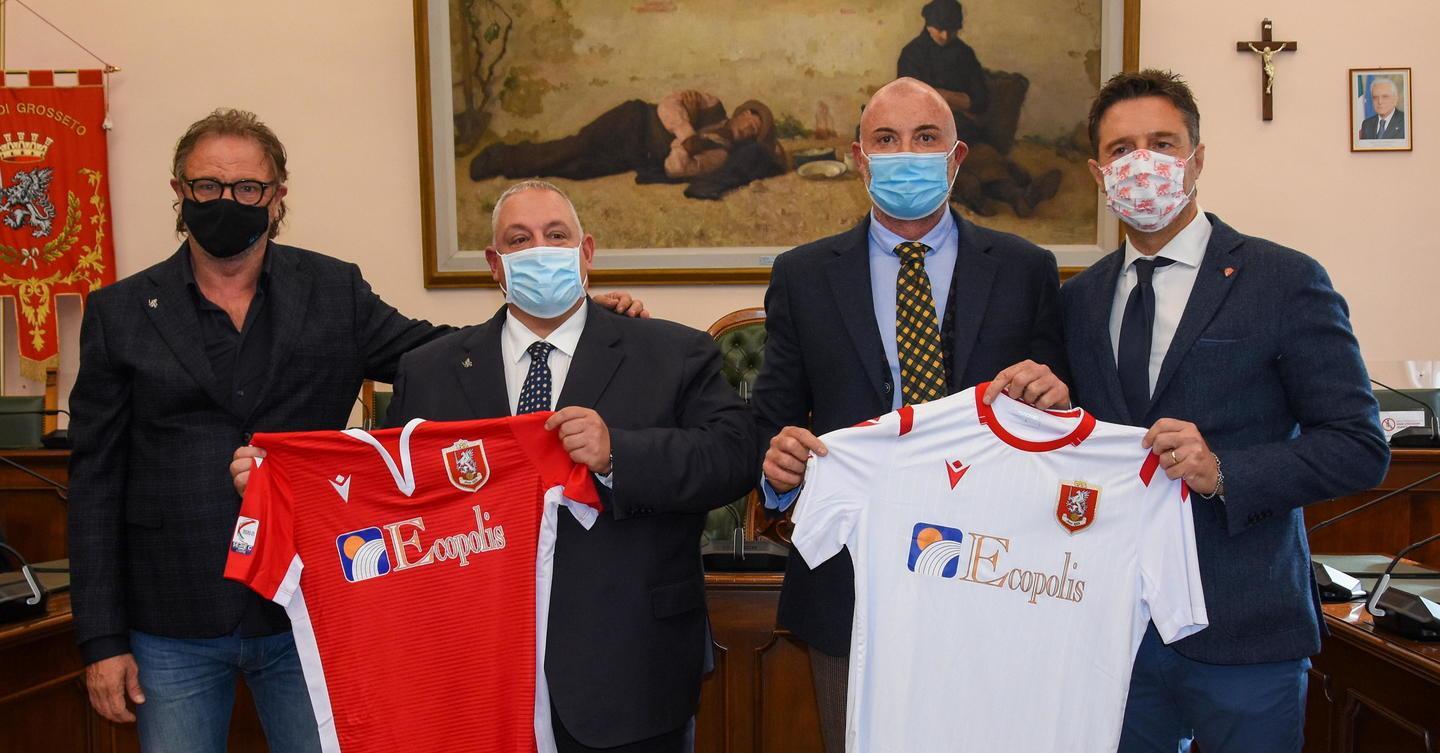 Ecopolis è il main sponsor dell’Us Grosseto Da domani in campo con il nuovo logo 
