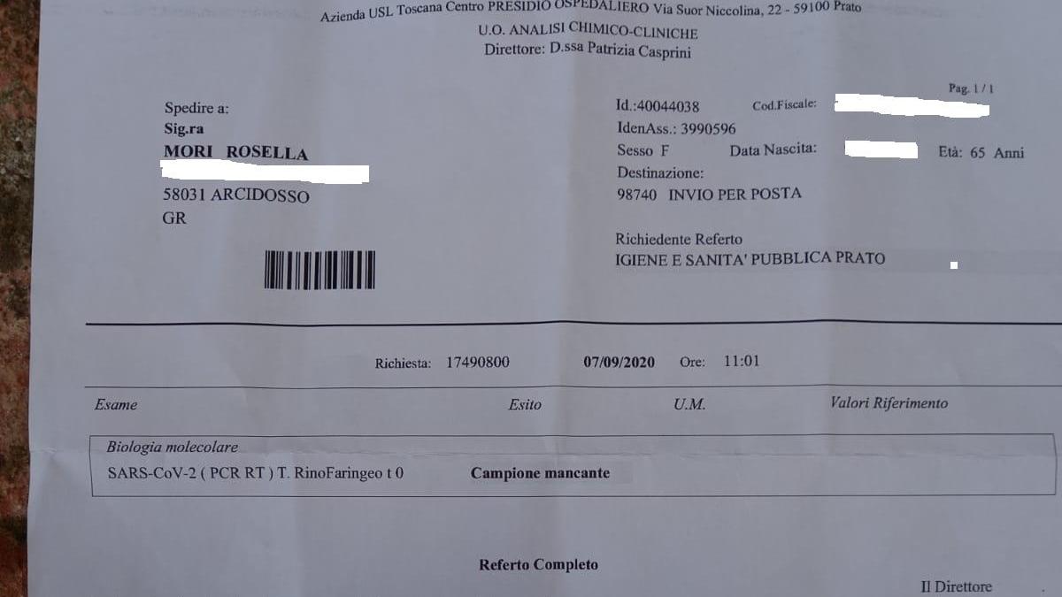 Riceve l’esito del tampone che non ha fatto. L'Asl si giustifica