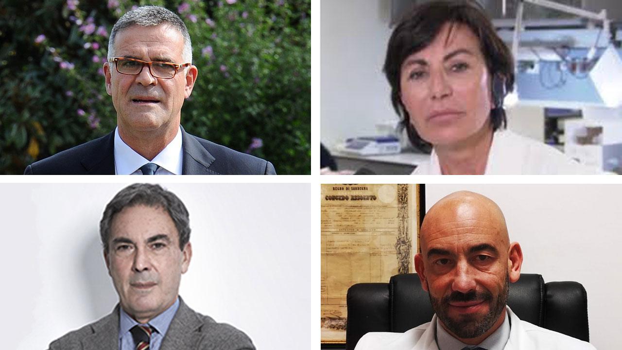 Da in alto  sinistra: Alberto Zangrillo, Maria Rita Gismondo, Massimo Clemente e Matteo Bassetti
