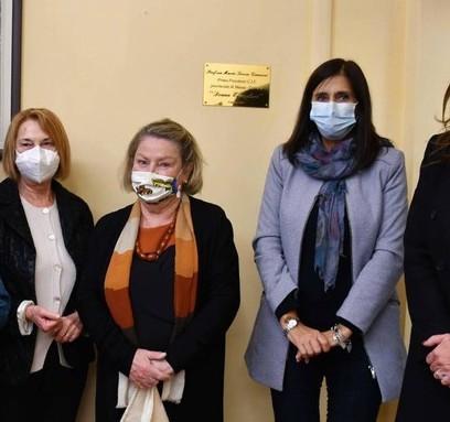 Alla prof . Maria Teresa Giannoni una sala della biblioteca civica