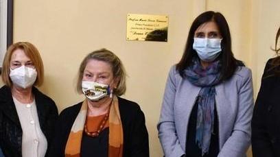 Alla prof . Maria Teresa Giannoni una sala della biblioteca civica