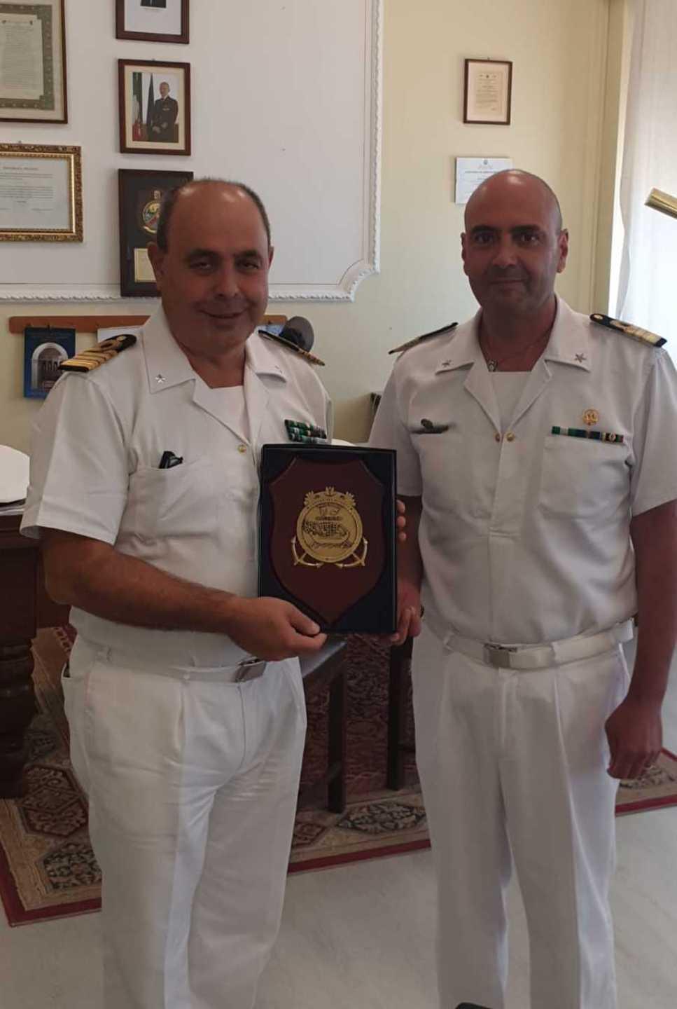 Il comandante Trogu in visita alla Capitaneria
