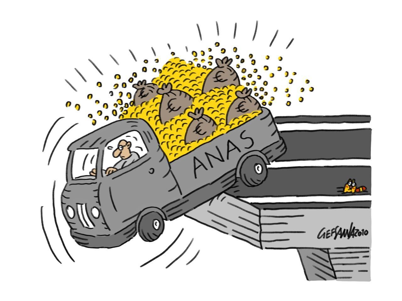 La vignetta di Gef: Anas e burocrazia, così i cantieri vanno a rilento