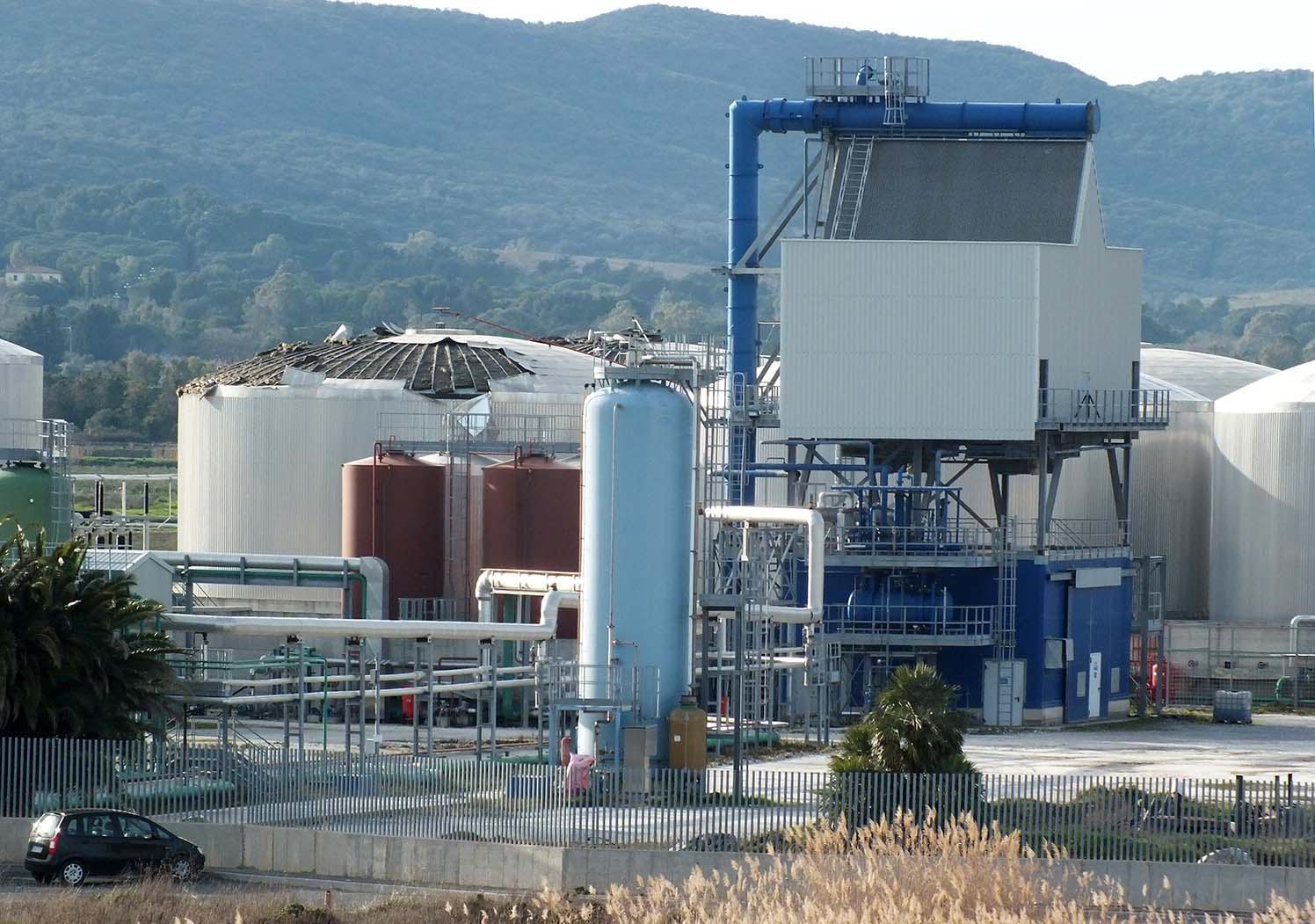 Una centrale elettrica a biomasse