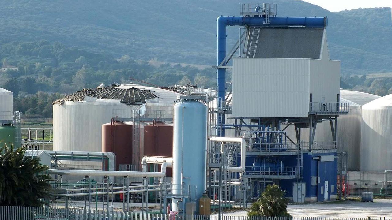 Una centrale elettrica a biomasse