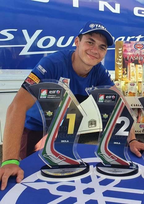 Giacomo Mora sul podio