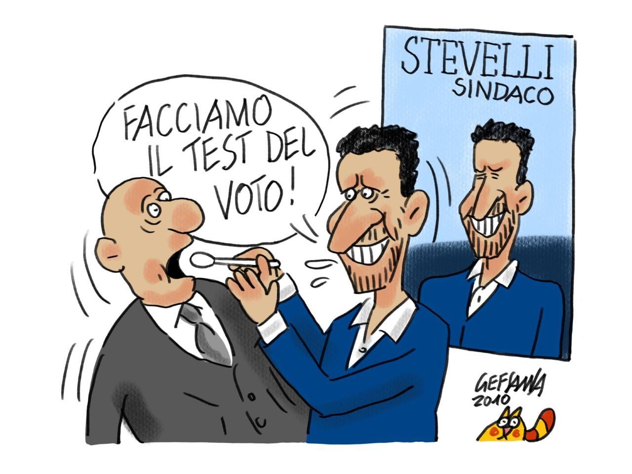 La vignetta di Gef: Quartu, il candidato offre il tampone 