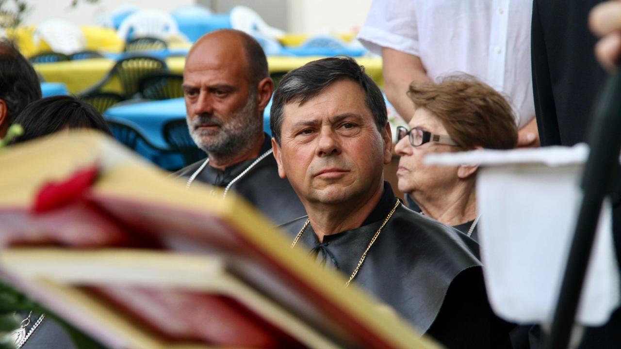 In primo piano Gianluca Mannelli