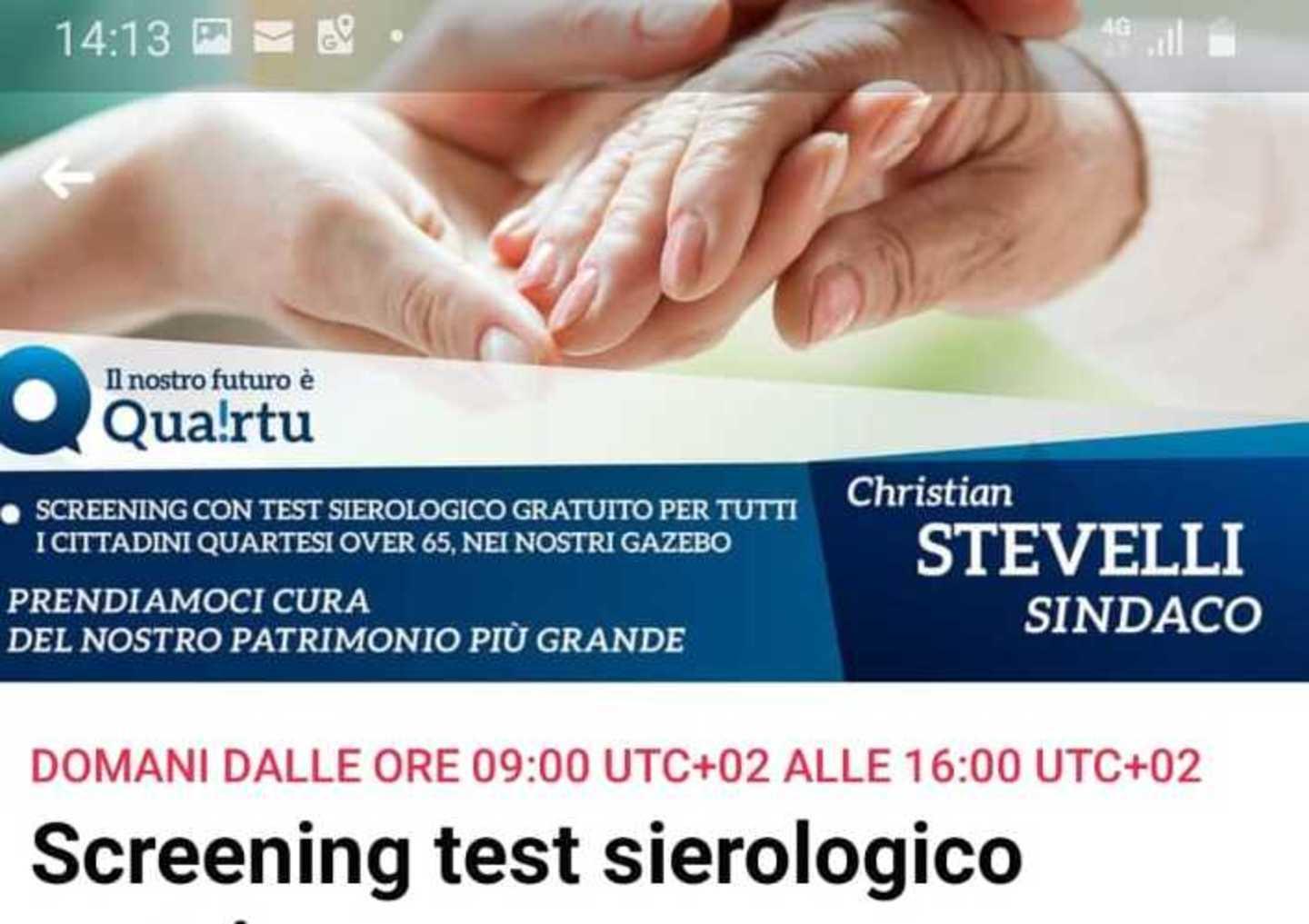 Quartu, test anti Covid nei gazebo: tempesta sul centrodestra 