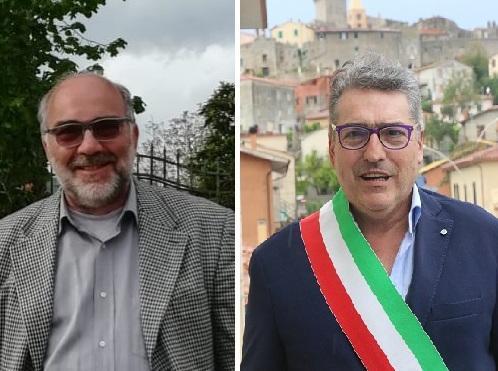 Da sinistra il sindaco di Seggiano Daniele Rossi e il collega di Capalbio Settimio Bianciardi