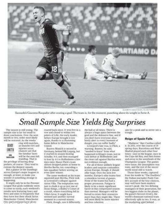 Sassuolo senza limiti: dopo l’Equipe “sbarca” sul New York Times 