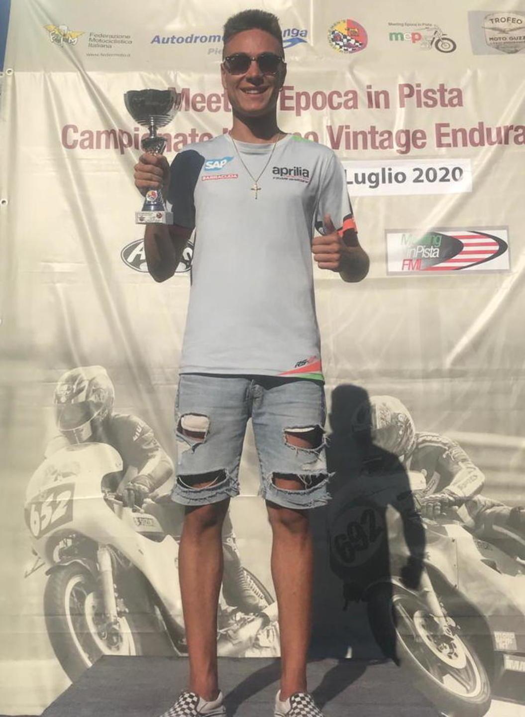 Motoclub Valdera e Team Trf Racing fanno volare il centauro 19enne Spadazzi