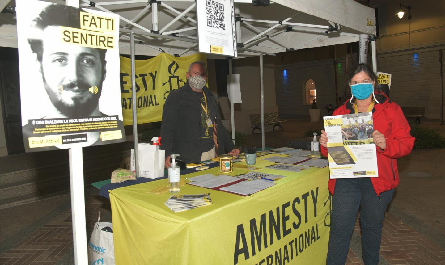 Amnesty International, #Iomiattivo in piazzetta Panedda 