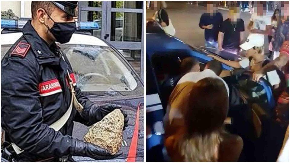 Aggredisce i carabinieri e tira una pietra contro la pattuglia: 19enne in carcere 