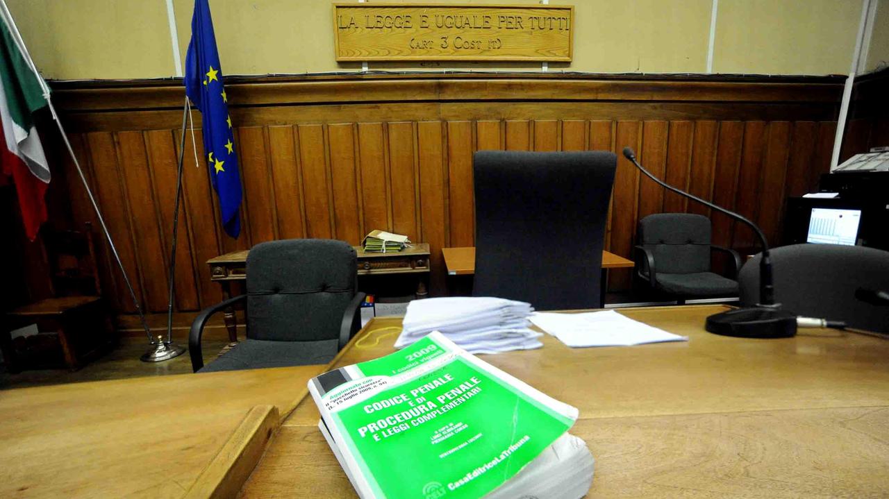 Un'aula di tribunale