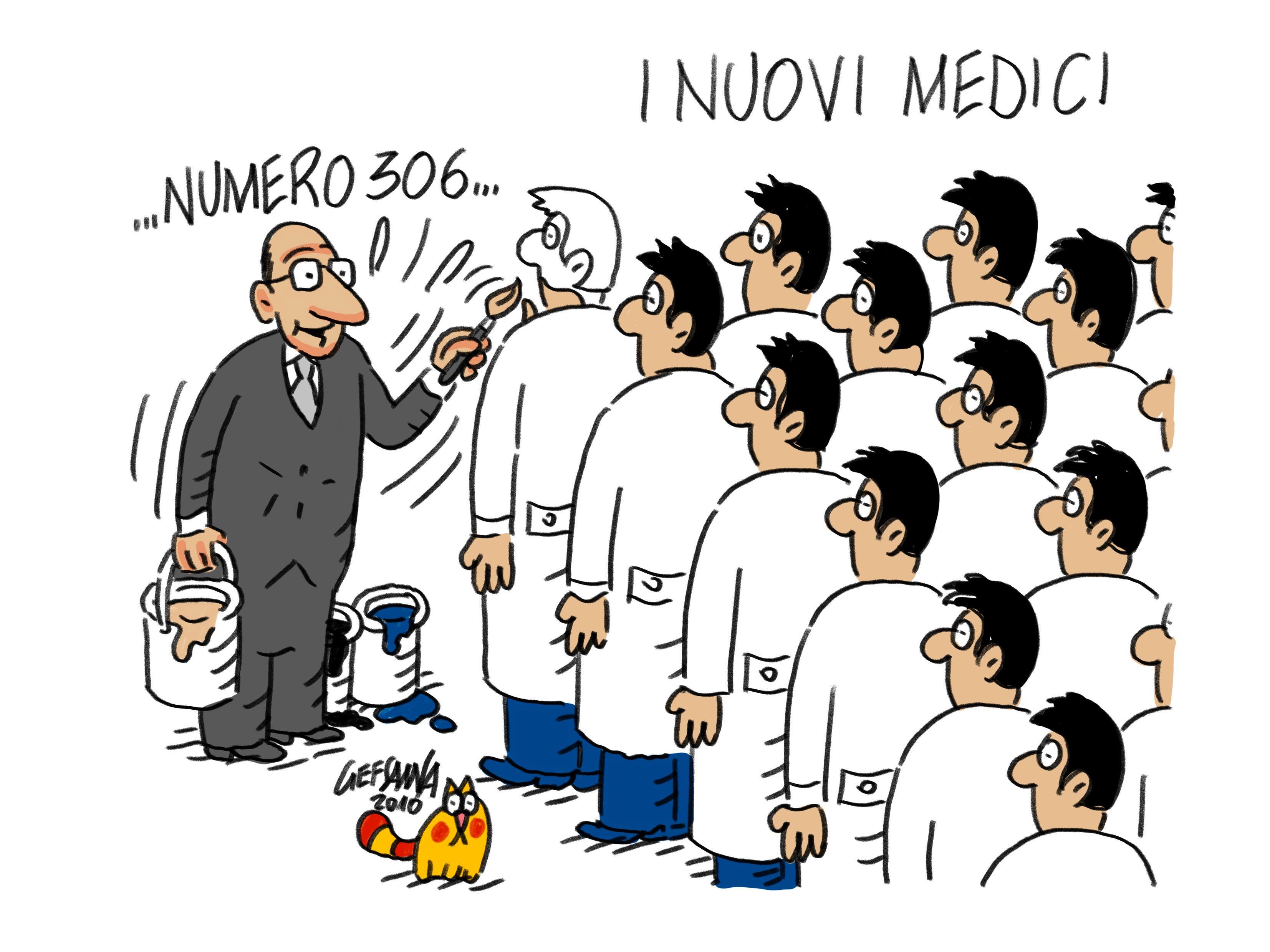 La vignetta di Gef: il bando per i medici, hanno risposto in 310