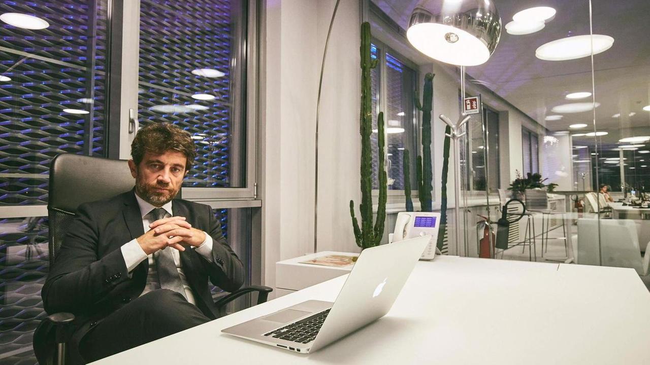 L’imprenditore Simone Terreni negli uffici della Voip Voice di Montelupo