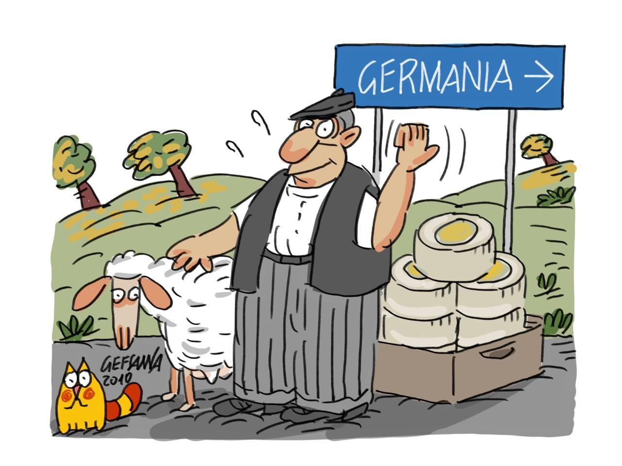La vignetta di Gef: il Consorzio del pecorino punta sulla Germania 