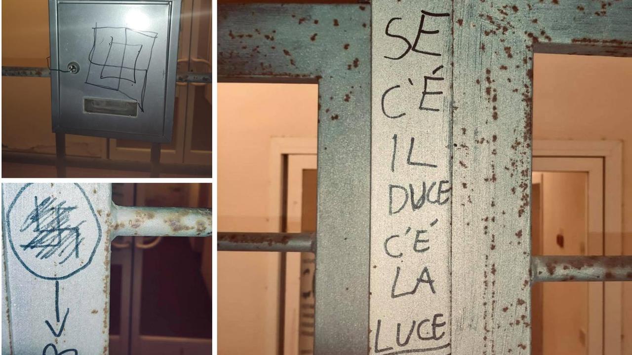 Svastiche e frasi fasciste La sindaca: «Sfregiato un luogo di cultura»